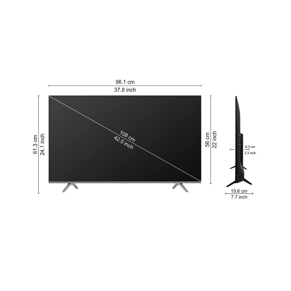 Vu 108 cm (43 Inches) Premium 4K Series Smart Android LED TV 43PM (Grey)