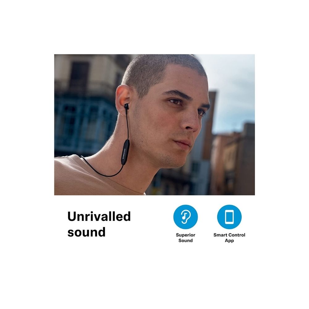 Sennheiser CX 350BT Bluetooth Headset with Mic (Black, In the Ear)