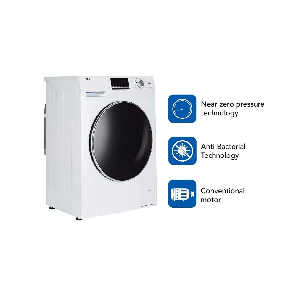 Haier 6 Kg Fully-Automatic Front Loading Washing Machine (HW60-10636WNZP, White)