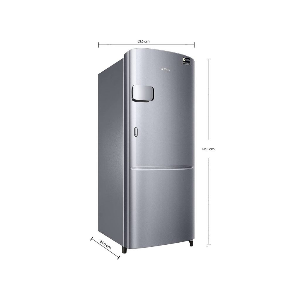 Samsung 192 L 3 Star Inverter Direct-Cool Single Door Refrigerator (RR20T2Y2YS8/NL, Elegant Inox(Light Doi Metal)