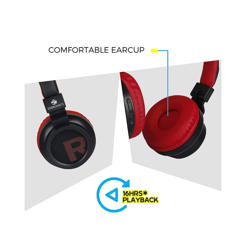 Zebronics Zeb-Bang Bluetooth Headset (Red)