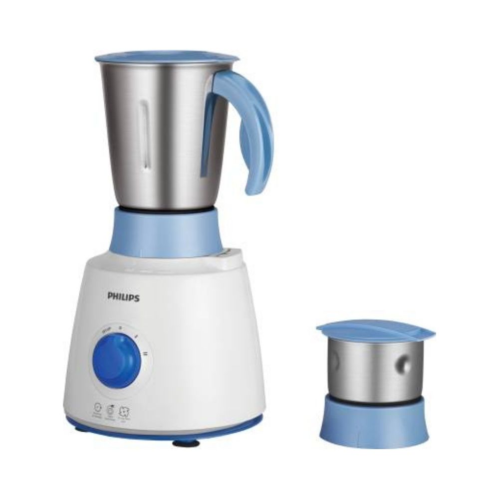 PHILIPS HL7600/04 500 W Mixer Grinder (2 Jars, White, Blue)
