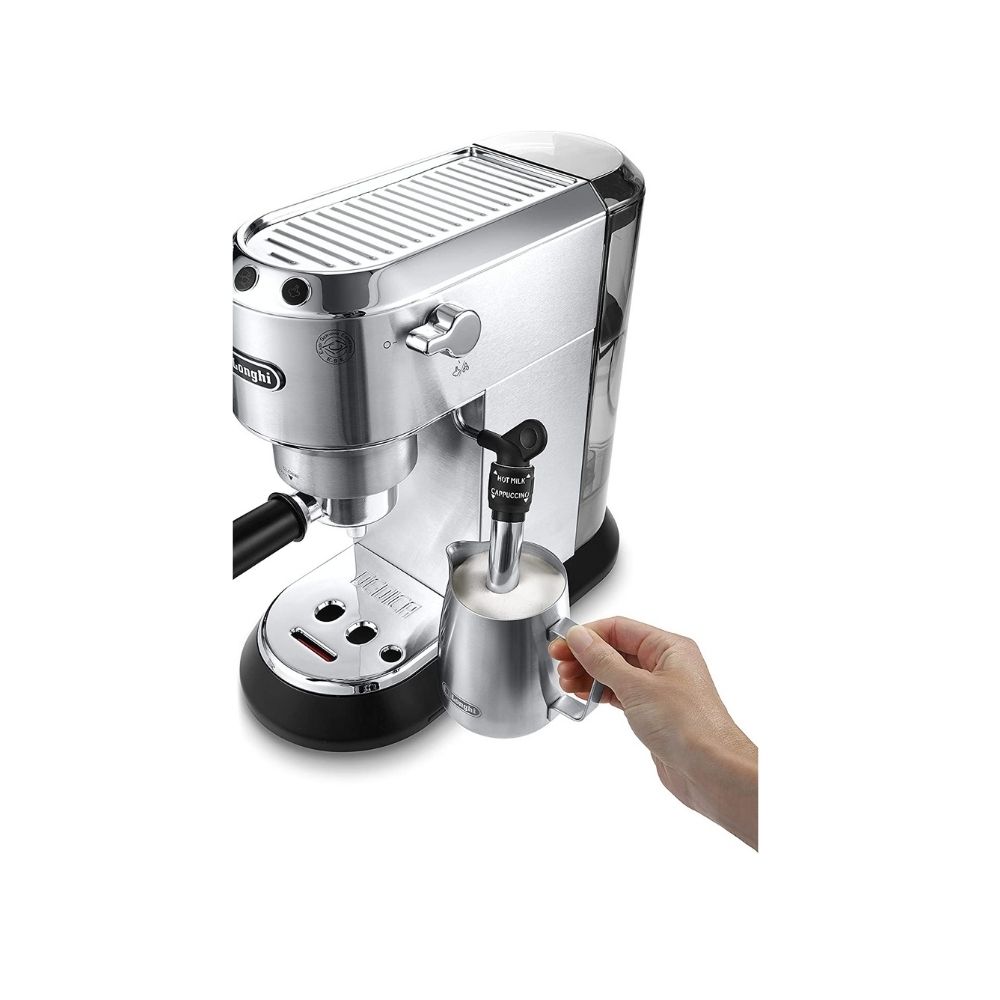 Delonghi 1300 W Semi-Automatic Expresso and Cappuccino Coffee Maker Metallic (EC685M)