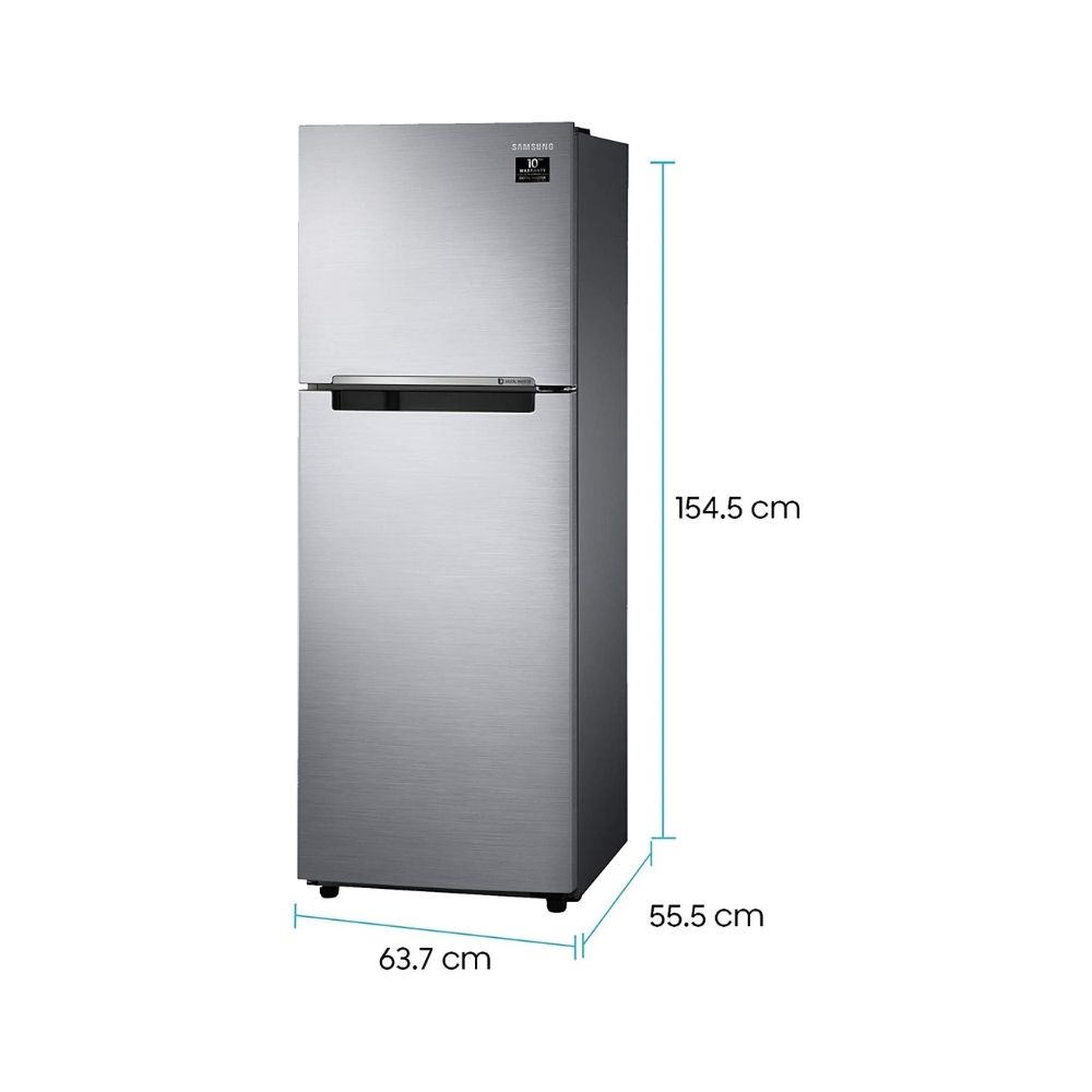 Samsung 253 L 2 Star Inverter Frost-Free Double Door Refrigerator (RT28T3042S8/NL, Elegant Inox)