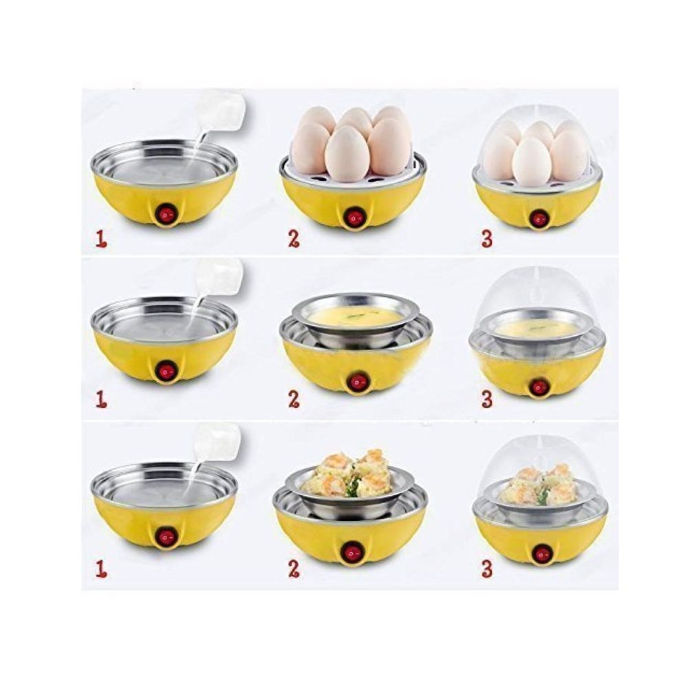 Simxen Egg Boiler Electric Automatic Off 7 Egg Poacher for Steaming, Cooking Also Boiling and Frying