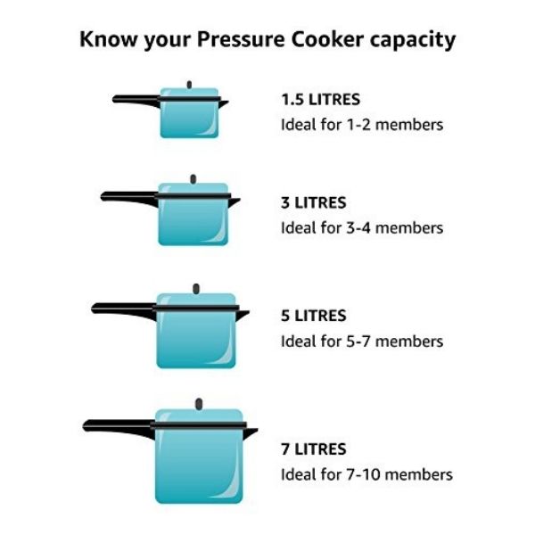 Prestige Popular Aluminium Pressure Cooker, 6.5 Litres (10024)