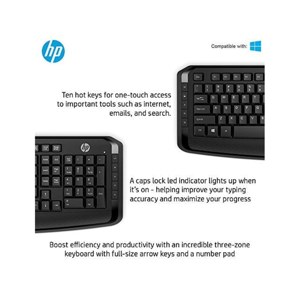 HP 3ML04AA Wireless Keyboard and Mouse Combo