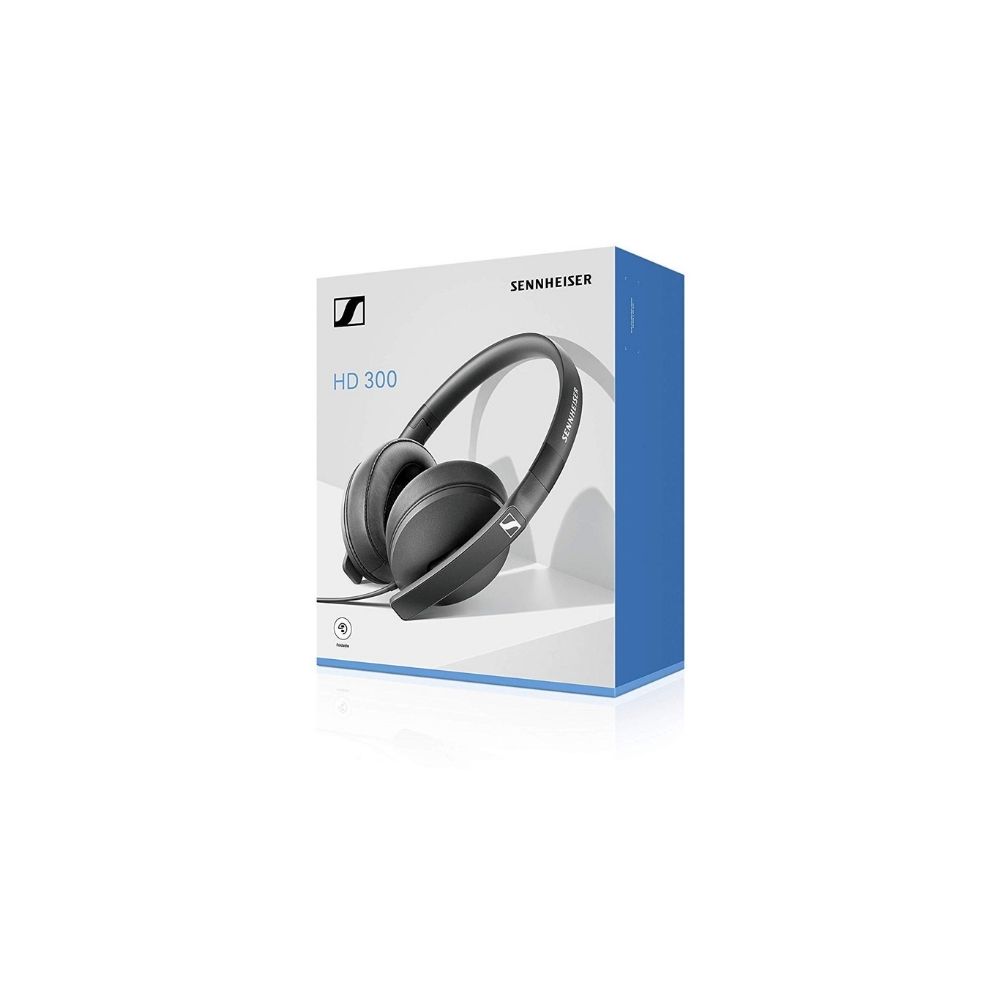 Sennheiser HD 300 Wired without Mic Headset (Black, On the Ear)