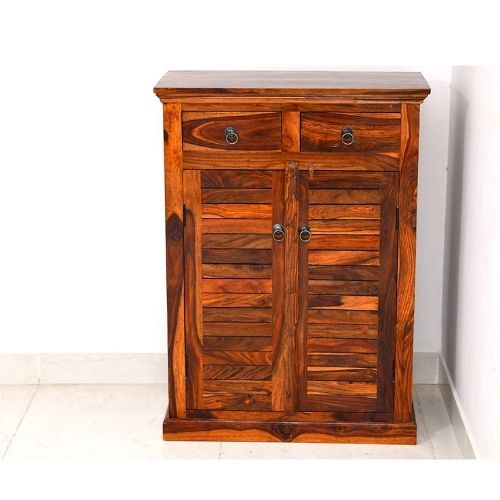 Zebrs Solid Wood Sideboard Cabinet with 2 Drawers & 1 Cabinet Storage