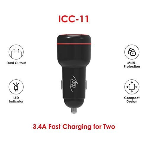 ITEL Car Charger ICC-11 Black