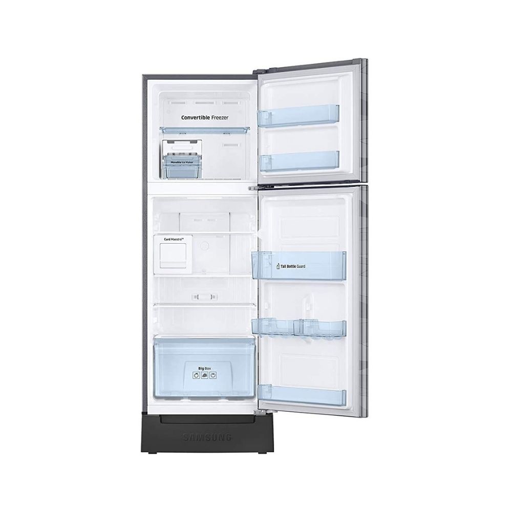 Samsung 244 L 3 Star Frost-Free Double Door Refrigerator (RT28T3C23NV/HL, Inox Wave, Base Stand with Drawer, Curd Maestro, Convertible)