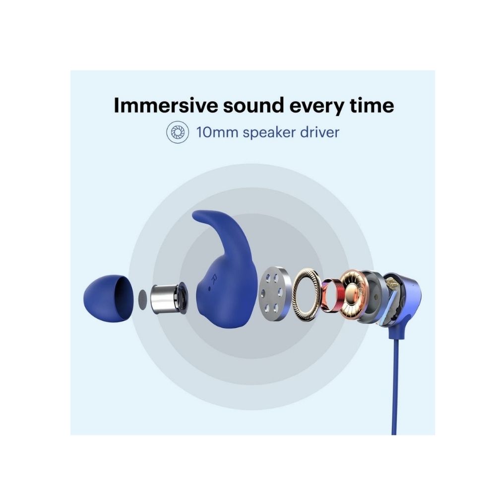 Noise Sense Bluetooth Wireless in Ear Earphones,Neckband Earphones (Cobalt Blue)