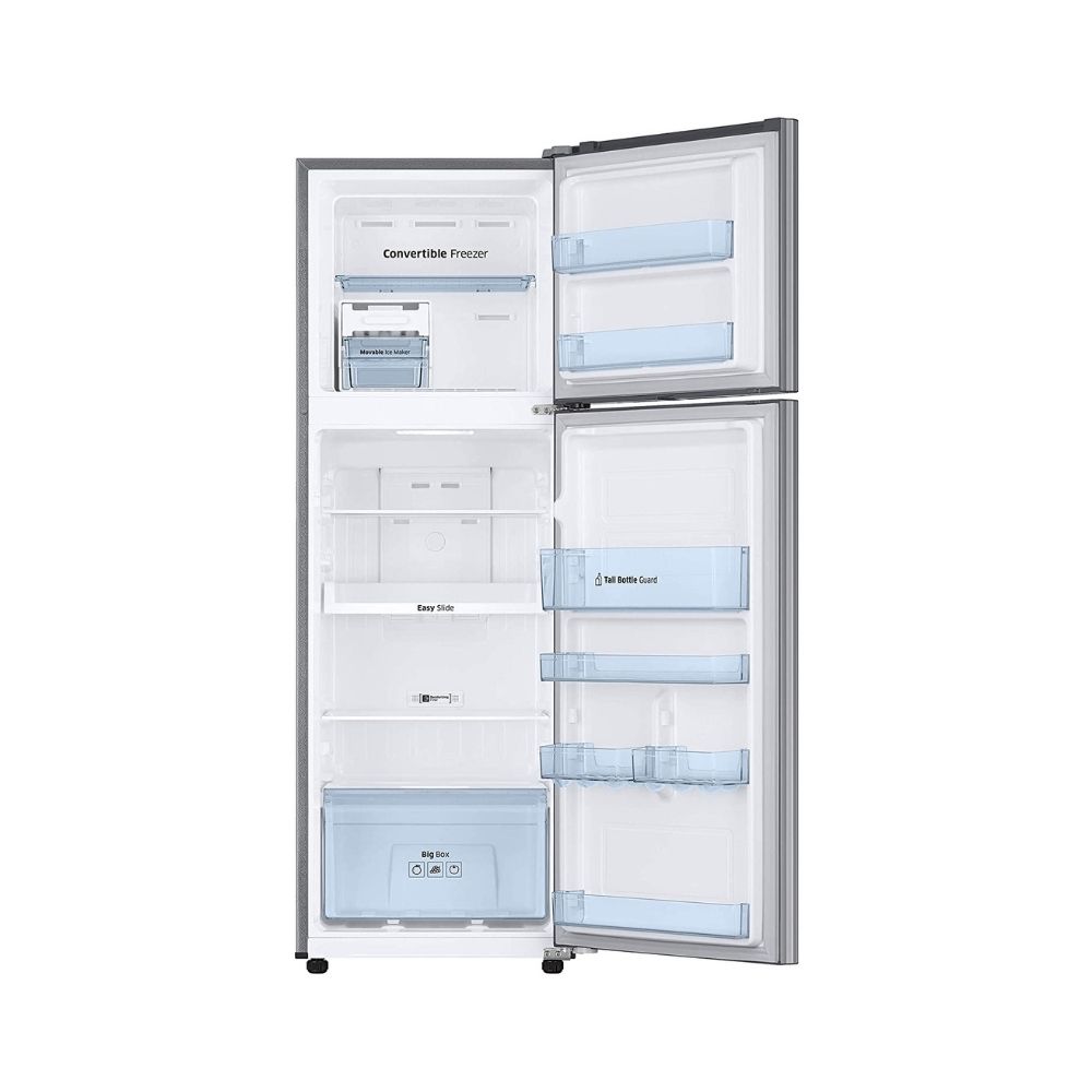 Samsung 275 L 2 Star Inverter Frost-Free Double Door Refrigerator (RT30T3722S8/HL, Elegant Inox, Convertible)