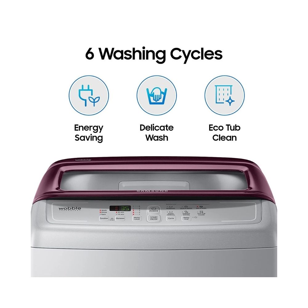 Samsung 7.5 kg Fully Automatic Top Load Washing Machine Silver (WA75A4022FS/TL)
