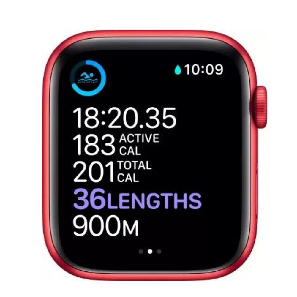 APPLE Watch Series 6 GPS M00A3HN/A 40 mm Red Aluminium Case with Product (Red) Sport Band  (Red Strap, Regular)