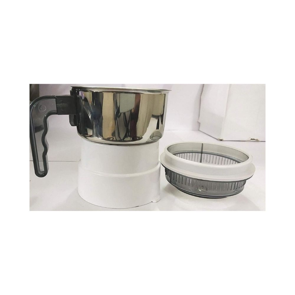 Sujata Chutney Steel Jar, 400 ml, (White)