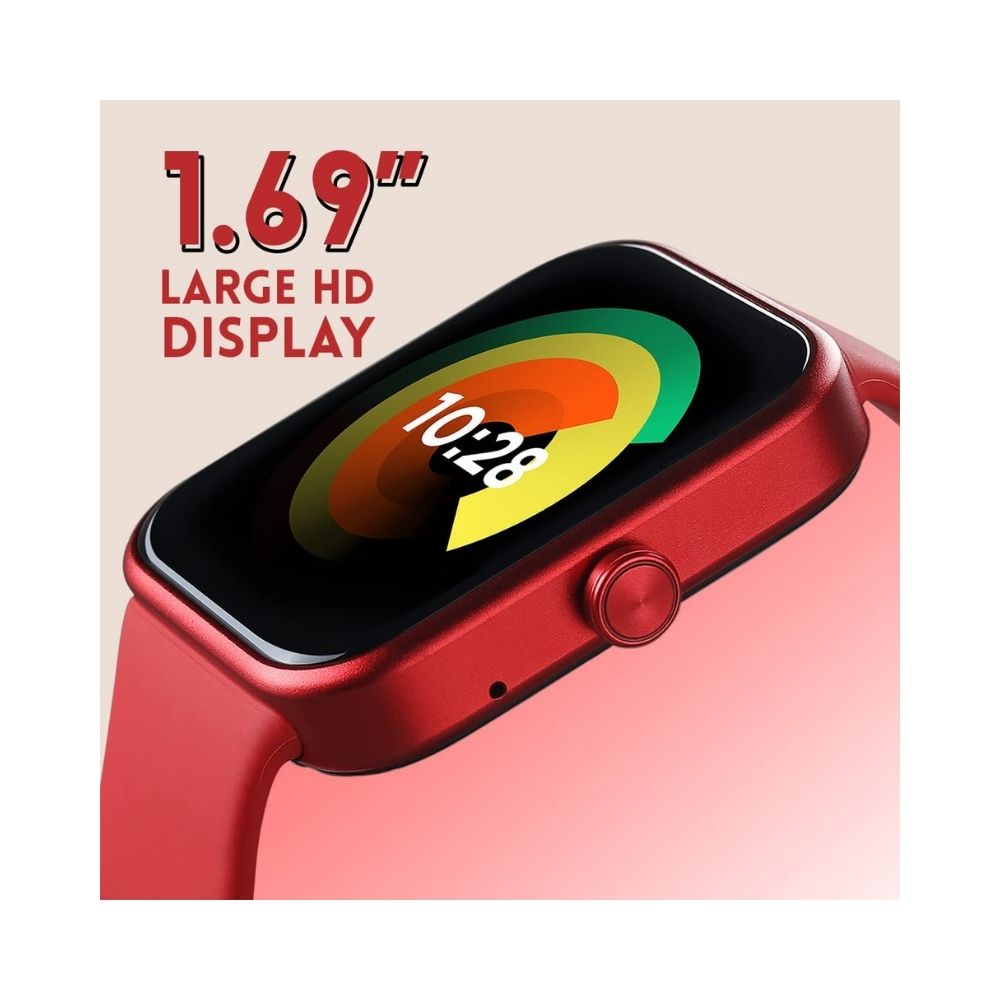 Fastrack Reflex VOX Smartwatch with Alexa Built-in,1.69 ,Life-38072AP01 (Carbon Red)