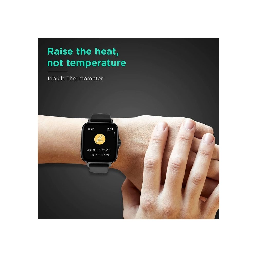 Pebble Cosmos, Bluetooth Calling smartwatch 1.7' HD Screen with SPO2(Space Black)