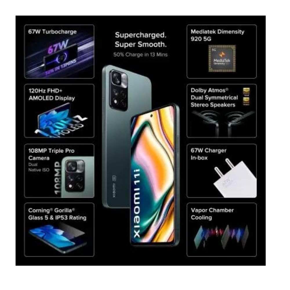 Xiaomi 11i 5G (Camo Green, 128 GB)  (6 GB RAM)