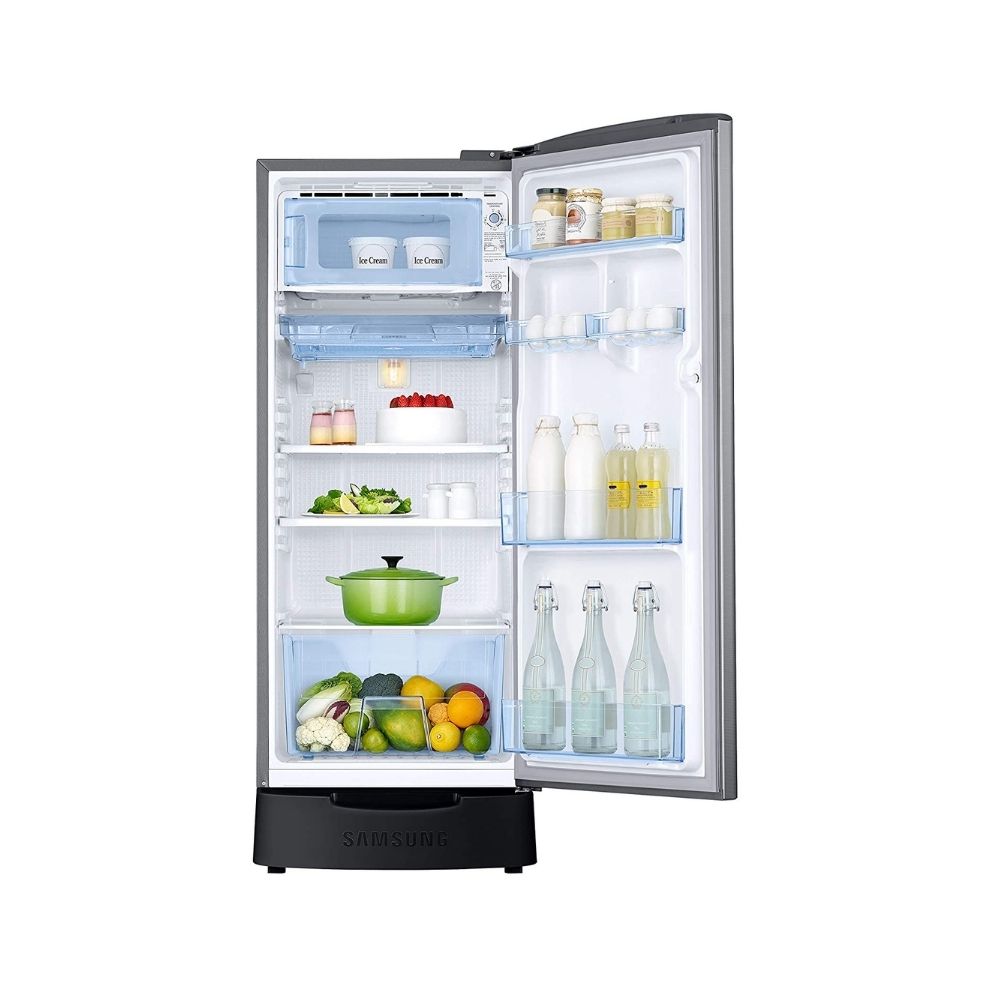 Samsung 192 L 2 Star Direct Cool Single Door Refrigerator (RR20A1Z1BS8/HL, Silver, Elegant Inox)