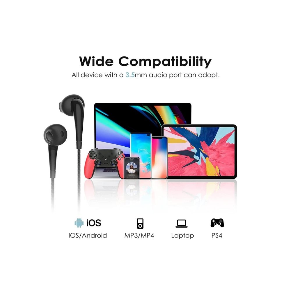 Oraimo OEP-E21 Wired Headset  (Black, In the Ear)