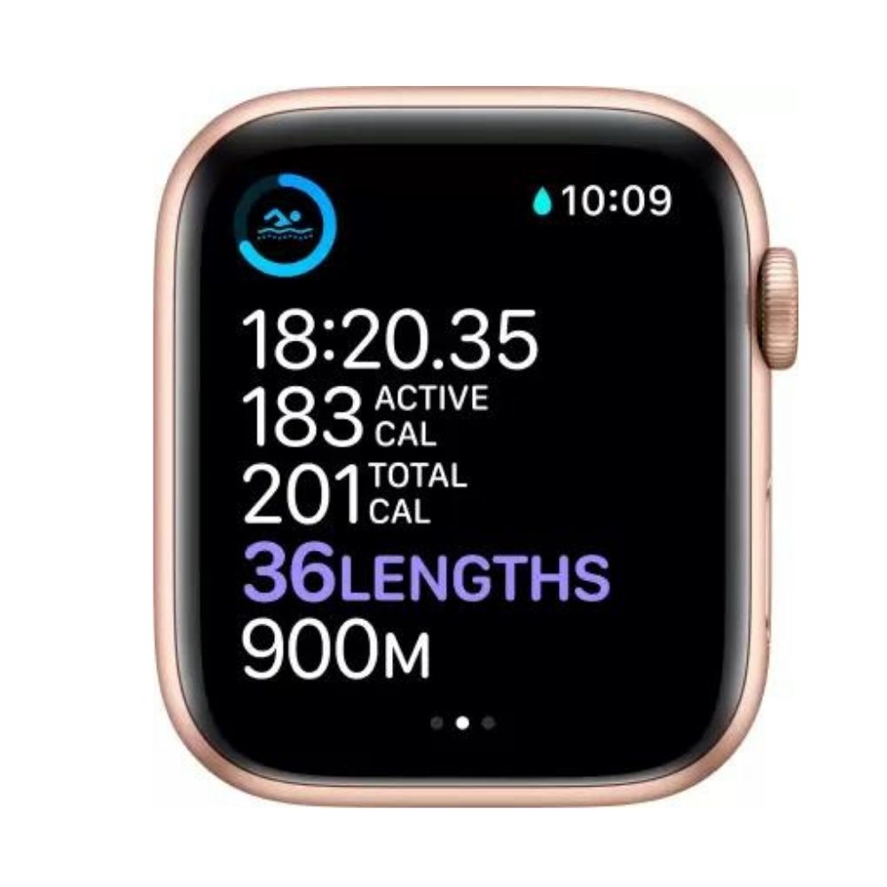 APPLE Watch Series 6 GPS + Cellular MG2D3HN/A 44 mm Gold Aluminium Case with Pink Sand Sport Band  (Pink Strap, Regular)