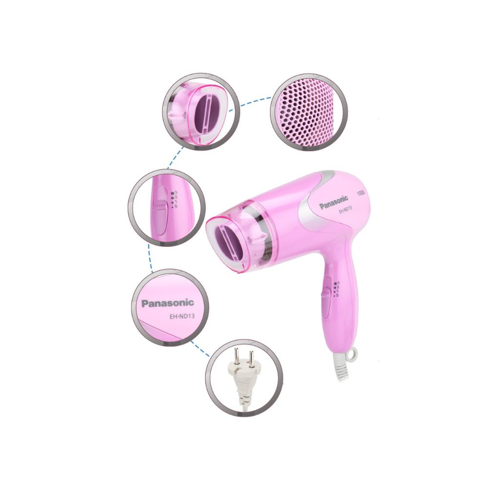Panasonic EH-ND13-V62B 1000W Hair Dryer with Cool Air and Quick Dry Nozzle (Violet)