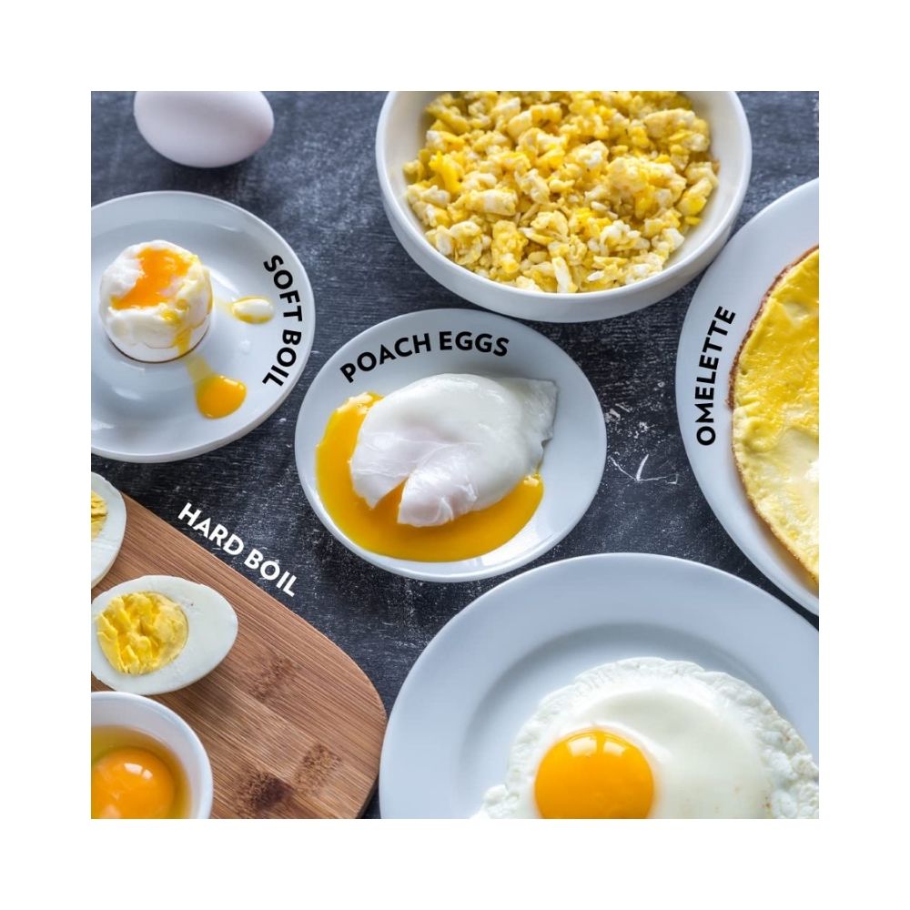 Borosil Electric Egg Cooker (Black, Silver, 7 Eggs)