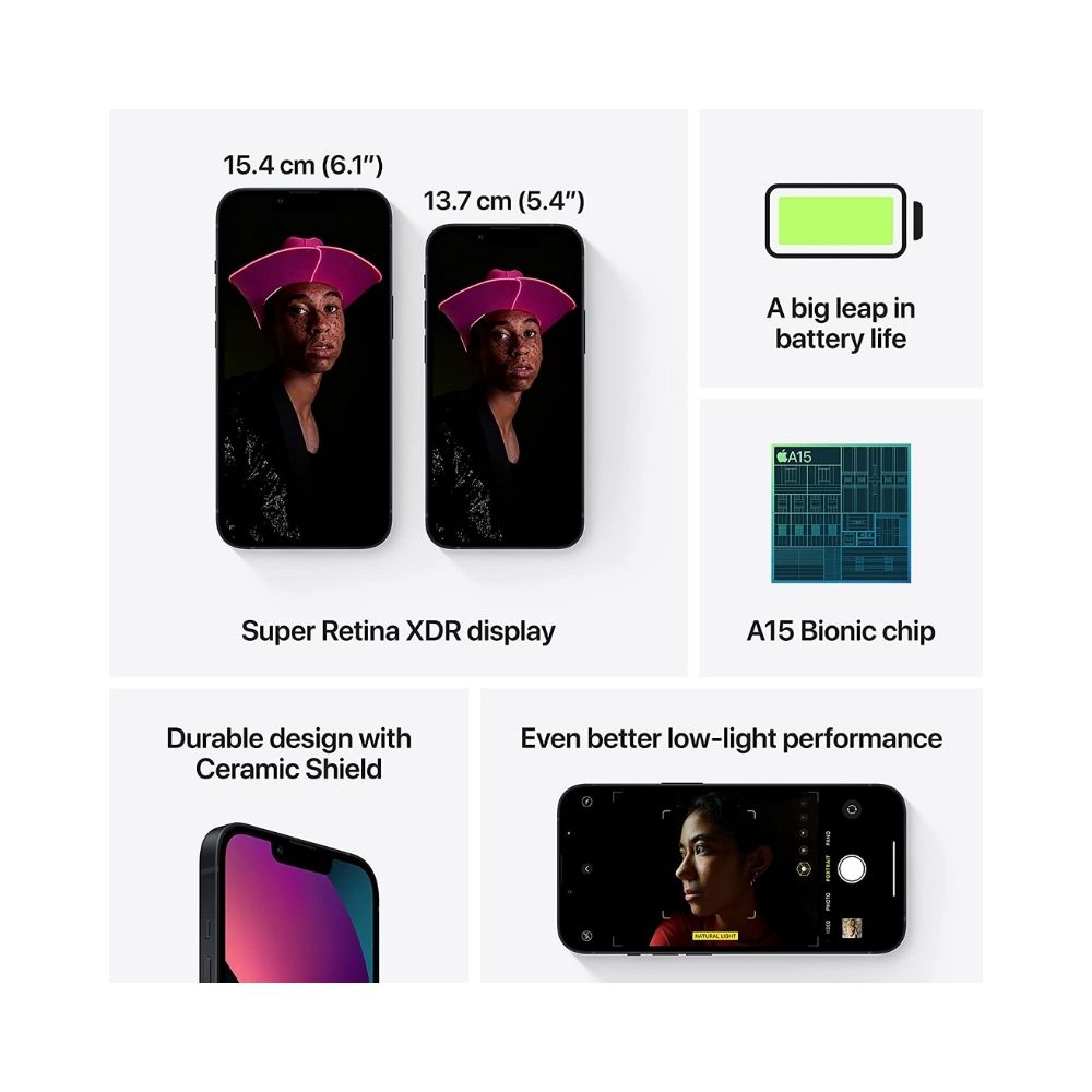 Apple iPhone 13 (128GB) - Midnight