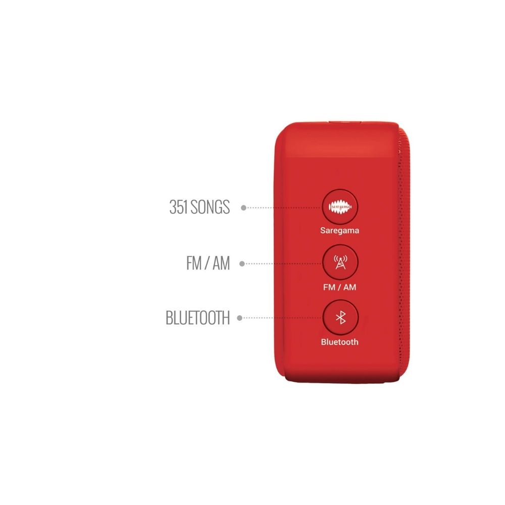 Saregama Carvaan  Mini 2.0 Marathi Sadabahar Gaana Music Player with Bluetooth(Sunset Red)