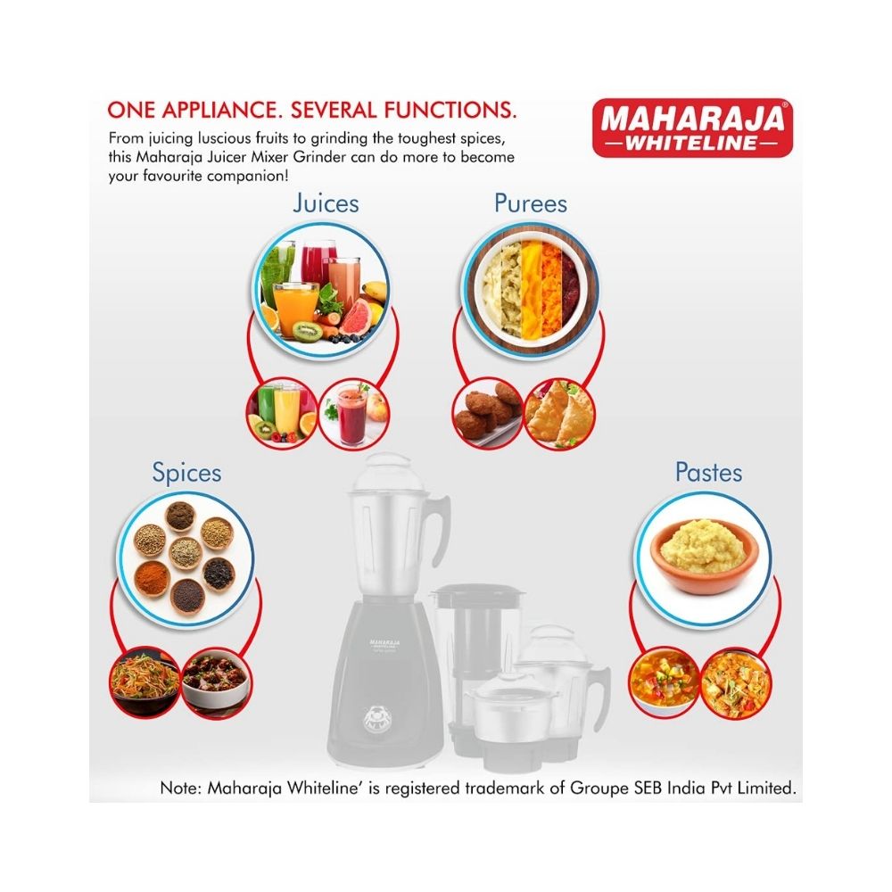Maharaja Whiteline Mixer Turbo Prime Elite 750 W (Black)