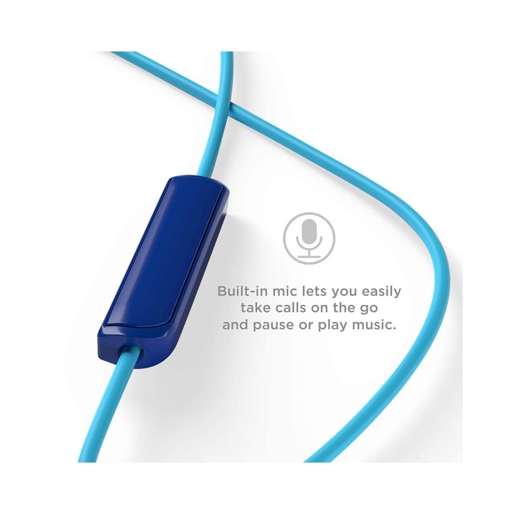 TCL Socl 100 Wired in Ear Headphone with Mic (Ocean Blue)