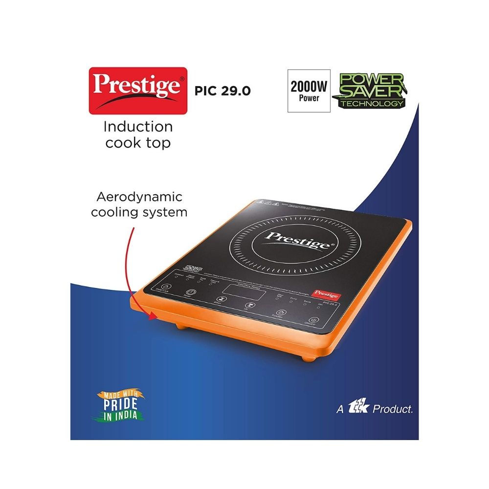 Prestige PIC 29.0 Induction Cooktop  (Orange, Black, Touch Panel)