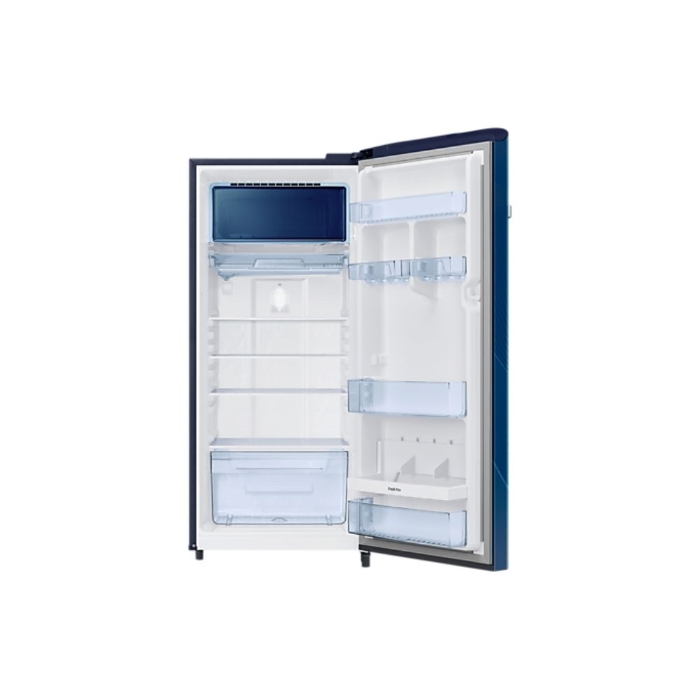 Samsung 225 L 4 Star Direct Cool Single Door Refrigerator Rythmic Twirl Blue (RR23A2E3X4U/HL)