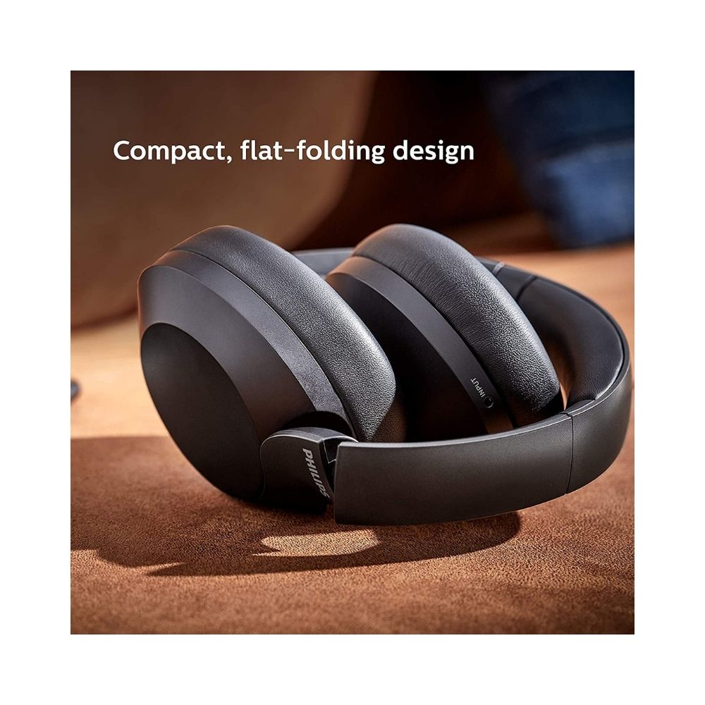 Philips Audio TAPH805BK Bluetooth Wireless Over Ear Headphones with Mic (Black)