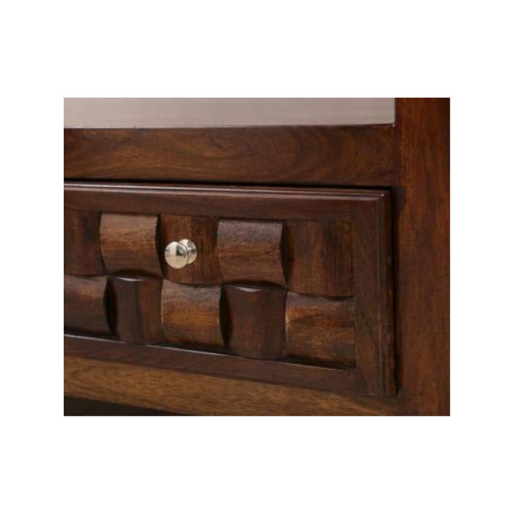 Aaram By Zebrs Furniture Solid Sheesham Wooden Book Shelf with Drawers|Book Racks Storage|for Living Room ,Home & Office (Natural Teak)