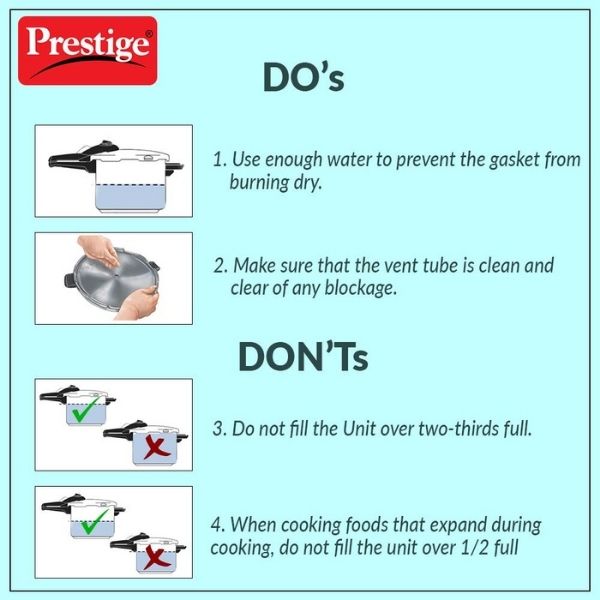 Prestige Popular Aluminium Pressure Cooker, 6.5 Litres (10024)