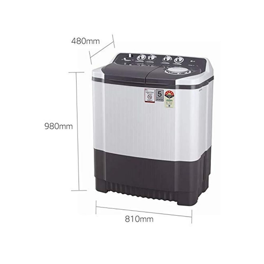 LG 8.0 kg 5 Star Semi-Automatic Top Loading Washing Machine (P8030SGAZ)