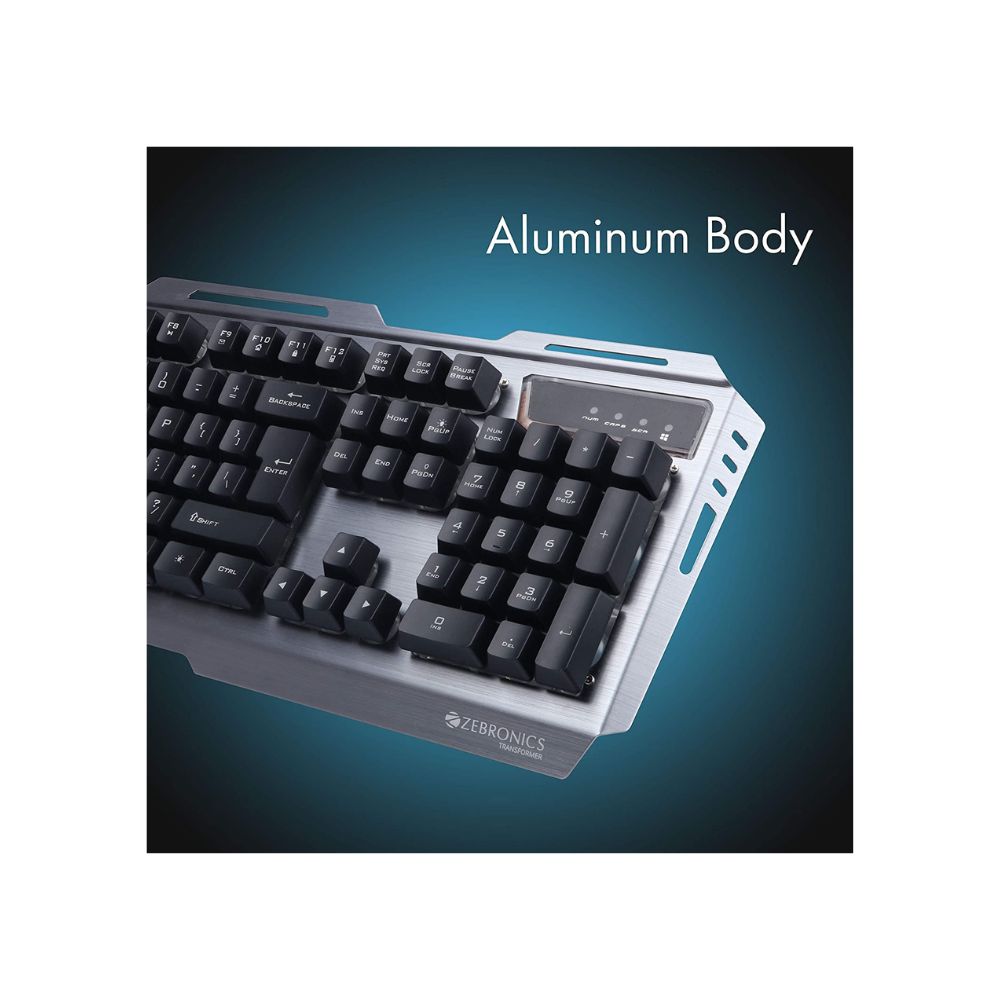 Zebronics Zeb-Transformer-k USB Gaming Keyboard with Multicolor LED Effect