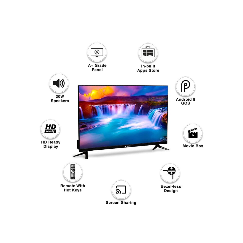 Sansui 80cm (32 inches) HD Ready Smart LED TV JSY32SKHD (BLACK)