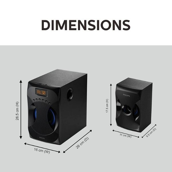 Philips SPA8000B/94 120 W Bluetooth Home Theatre  (Black, 5.1 Channel)