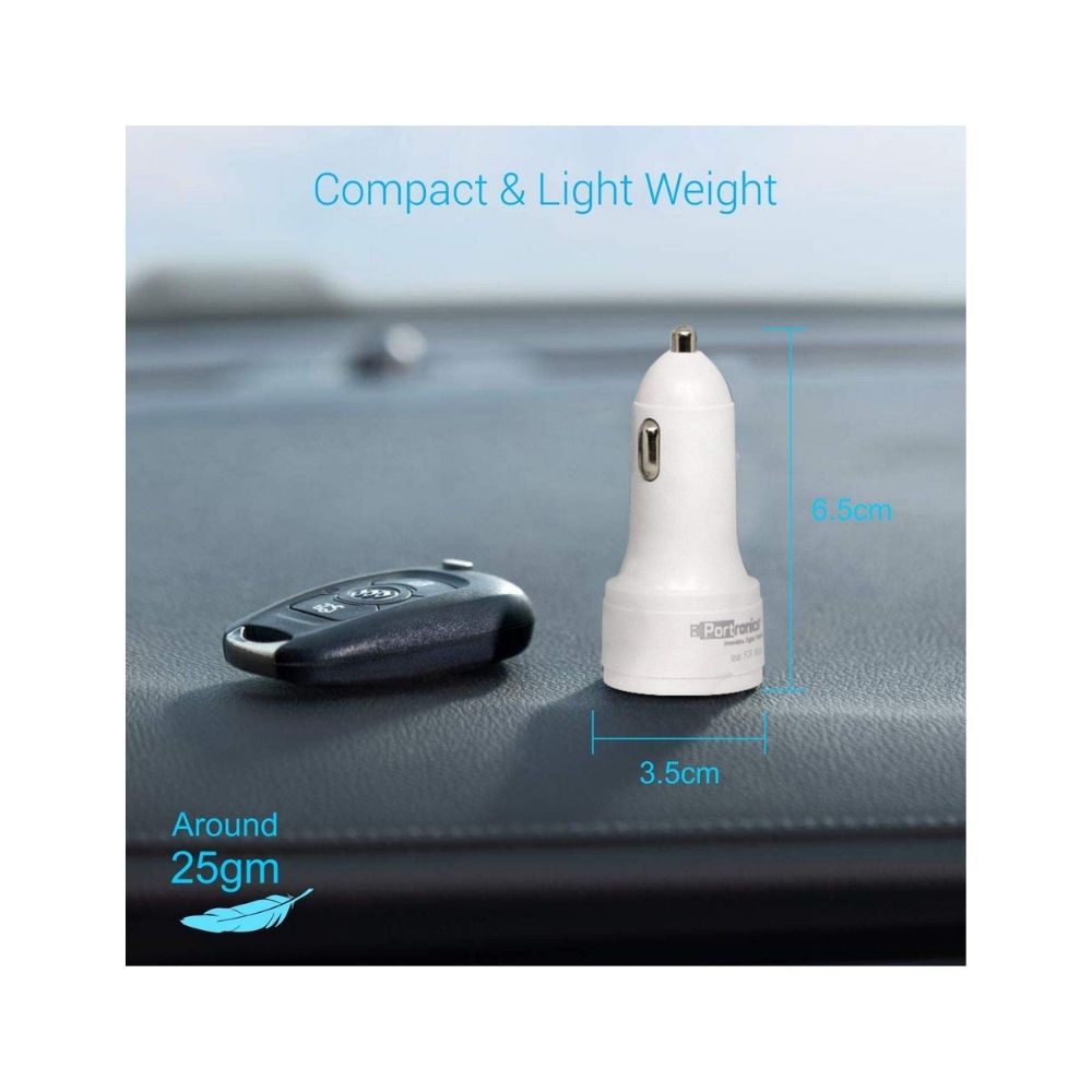 Portronics CarPower QC POR-1004 Dual Port Car Charger