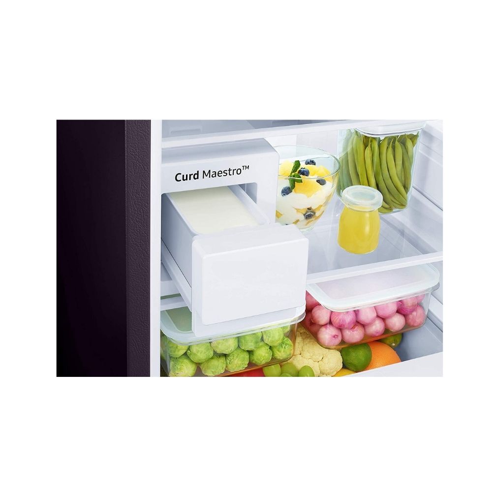 Samsung 314 L 2 Star Inverter Frost-Free Double Door Refrigerator (RT34T46324R/HL, Rythmic Twirl Red, Convertible)