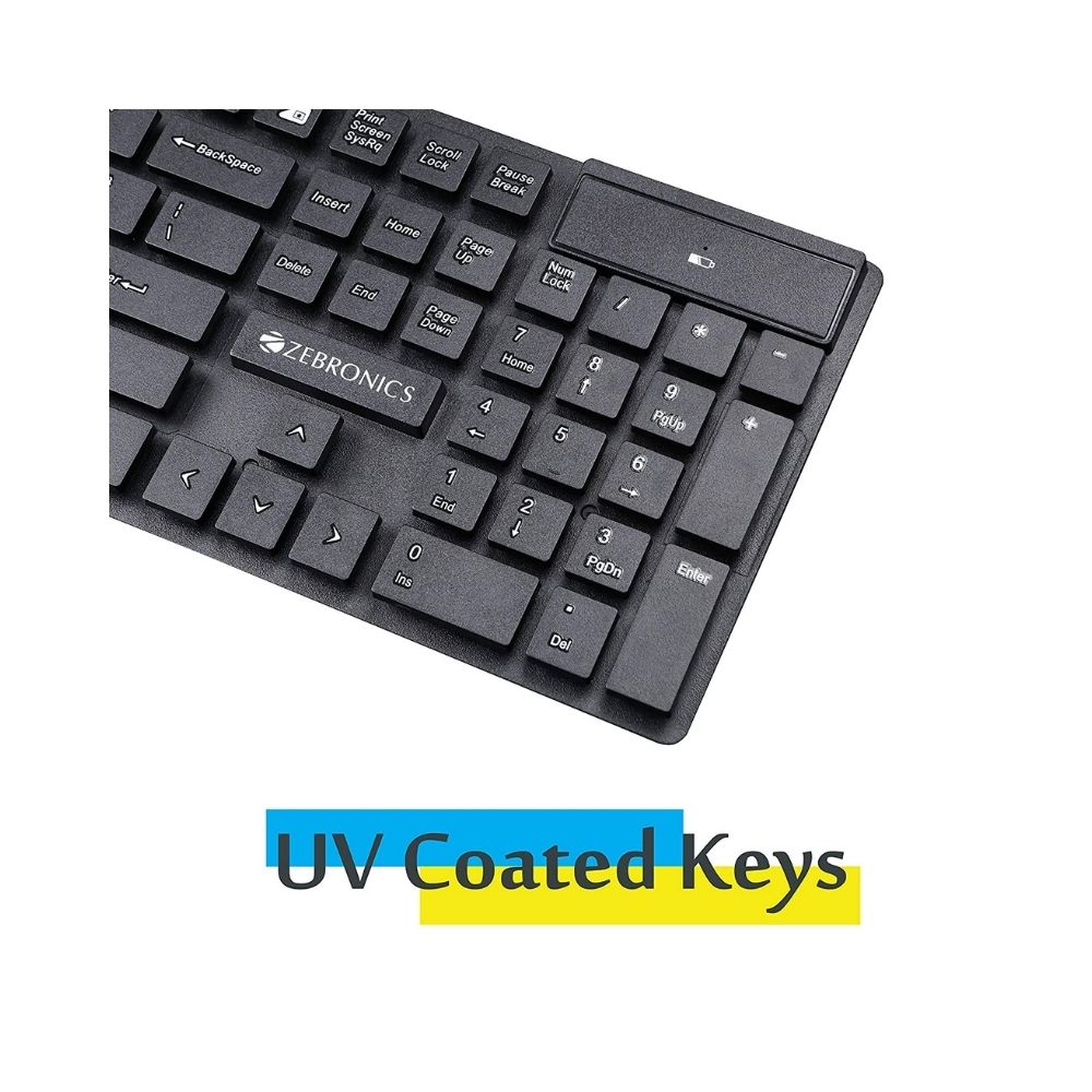 Zebronics Companion 102 Mouse & Wireless Laptop Keyboard (Black)