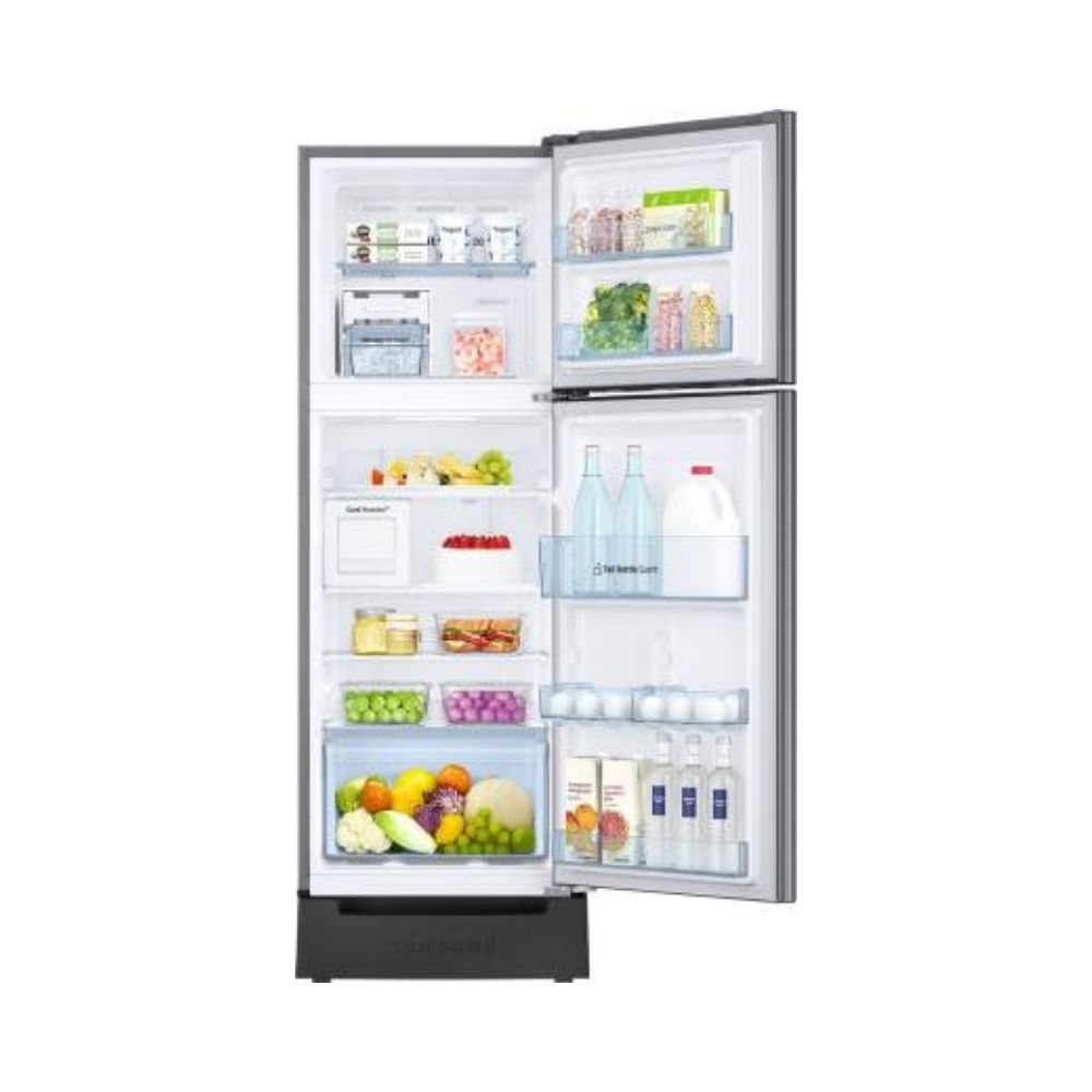 Samsung 244 L Frost Free Double Door 2 Star Refrigerator  (Ez Clean Steel(Silver), RT28A3C22SL/HL)