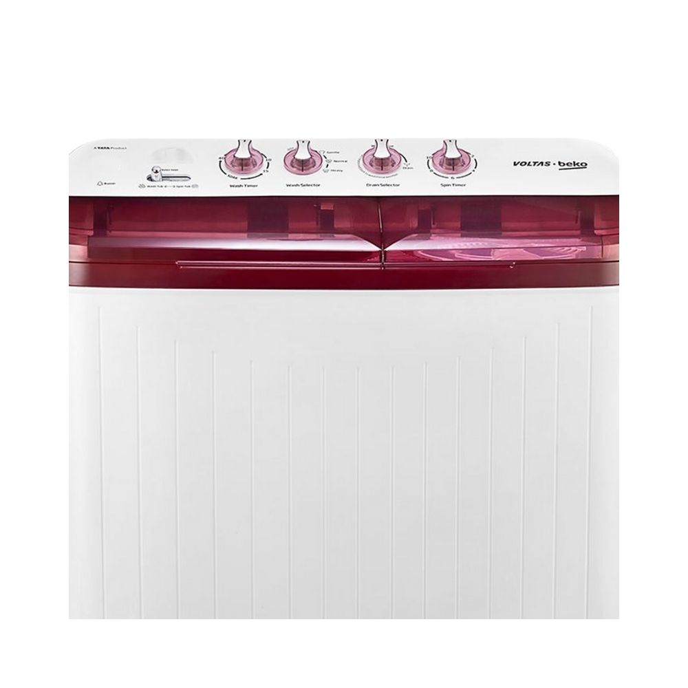 Voltas Beko 7.5 kg 5 Star Semi-Automatic Top Load Washing Machine (WTT75DBRT, Burgundy)