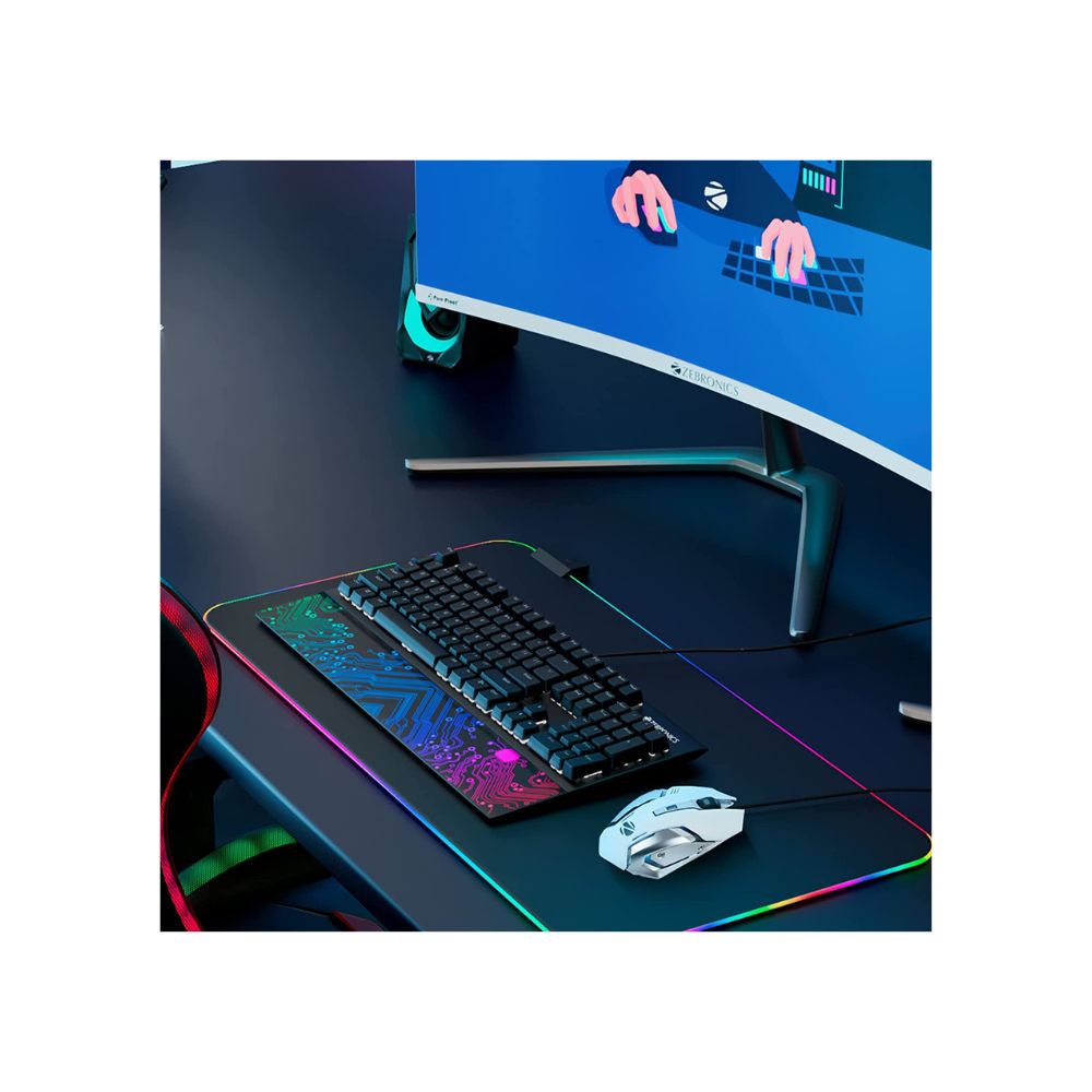 Zebronics Zeb-Transformer-M Optical USB Gaming Mouse with LED Effect(White)