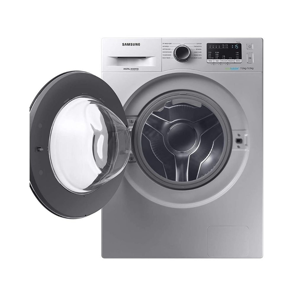 Samsung 7.0 kg / 5.0 kg Inverter Fully-Automatic Washer Dryer (WD70M4443JS/TL, Silver)