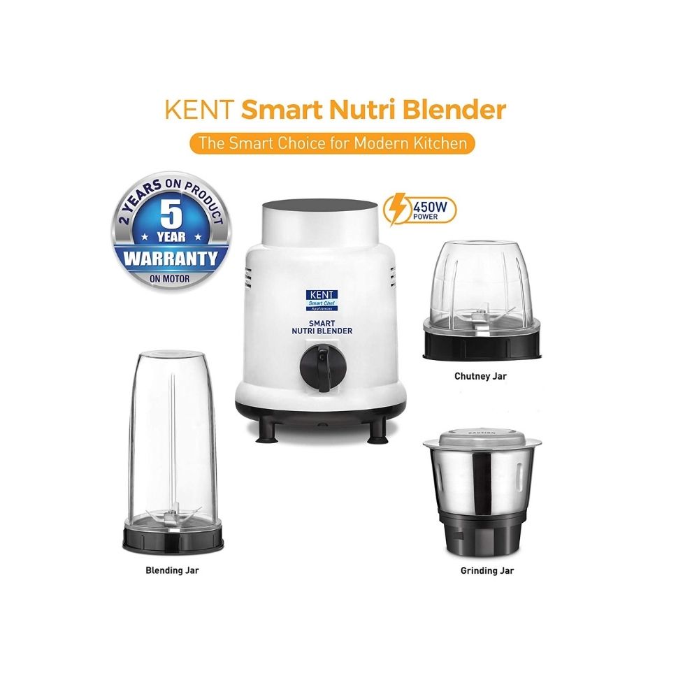 Kent Smart Nutri Blender (16067) - 3 Jars, 3 Speed Control with Pulse Function