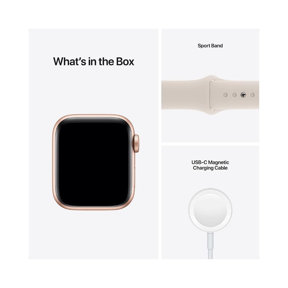 Apple Watch SE (GPS, 40mm) - Gold Aluminium Case with Starlight Sport Band